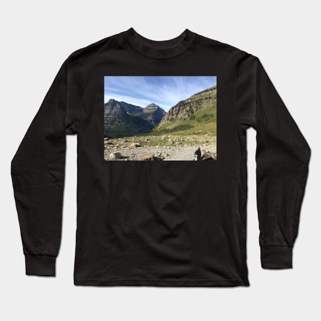 Mountains and Wispy Clouds Long Sleeve T-Shirt by Sparkleweather